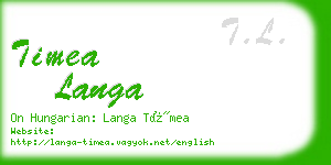 timea langa business card